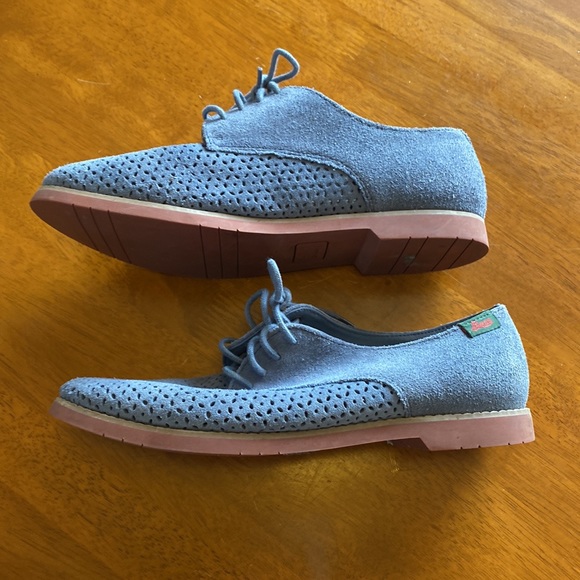 Bass Ellis Blue Suede Shoes 8.5 VGUC - Picture 4 of 10